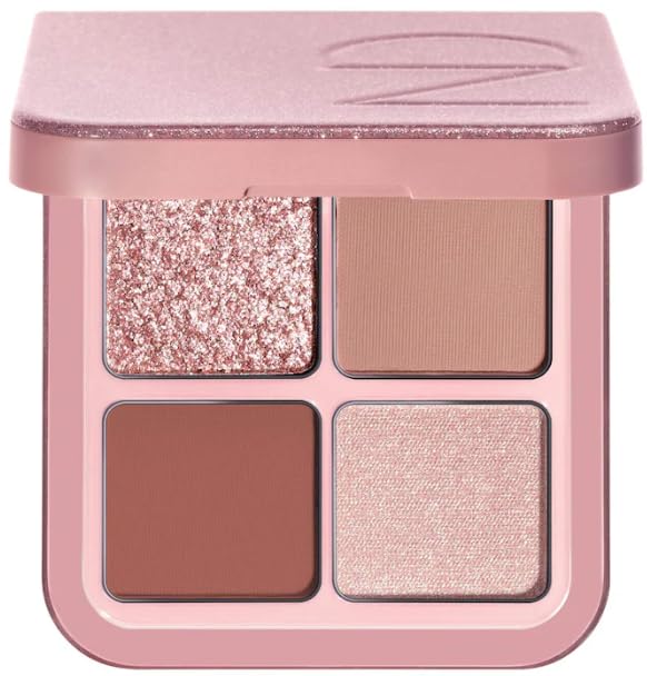 Natasha Denona Luxe Glam Compact Quad Eyeshadow Palette – Rosy | 4‑Shade Warm Romantic Tones | High‑Pigment, Blendable, Travel‑Friendly Luxury Eyeshadow