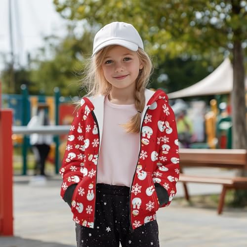 Girl's Hooded Sweatshirt with Long Sleeve, Full Zipper Fleece Hoodies for Teen Girl Casual Jacket3