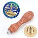 MAYJOYDIY Lighthouse Sea Wave Wax Seal Stamp 25mm Summer Nautical Ocean Sun Clouds Sealing Wax Stamps Brass Removable Heads Wood Handle for Gift Wrapping Envelopes Cards Letters Wine Packages