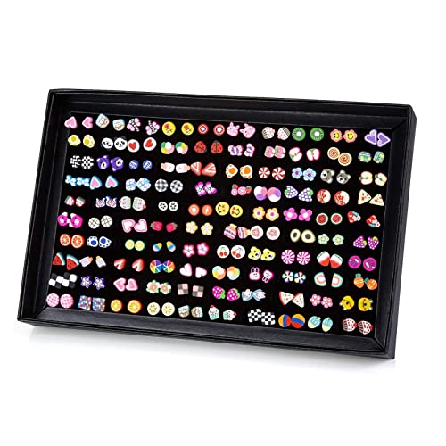 Pendientes para Niñas - Comius Sharp 100 Pares Pendientes Hipoalergénicos para Niñas Color Mezclado Cerámica Suave Mezcla de Animal Fruta Aretes de Niños para Mujeres