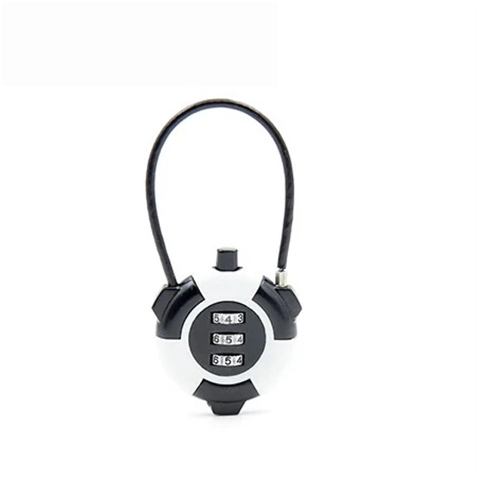 Cadenas à combinaison de code couleur noir anti-perte pour bagages