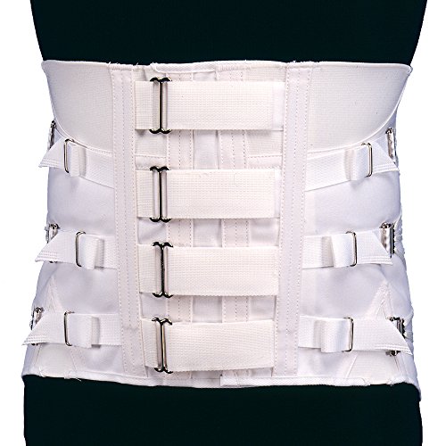 Lumbosacral Support, Spinal Disc Rehab Brace, 3-Pull Side, Hook and Loop Front, Medium Length