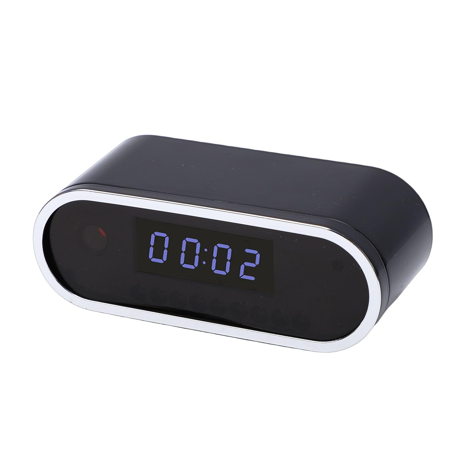 Jectse Reloj con Cámara WiFi 4K, Cámara de Seguridad Inalámbrica para Interiores con Pantalla de Tiempo LED, Detección de Movimiento, para Dormitorio de Oficina en Casa