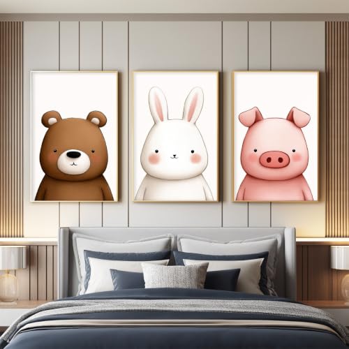 Lienzos minimalistas de animales para dar vida al dormitorio infantil 5