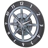 Horloge à roue 3d - cette horloge murale est vraiment l'horloge pour homme ou fanatique de voiture, horloge murale à roue de voiture