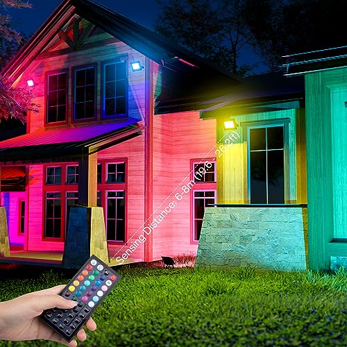 Olafus 30W RGB LED Flood Light Outdoor, Halloween Flood Lights with Remote - image 8