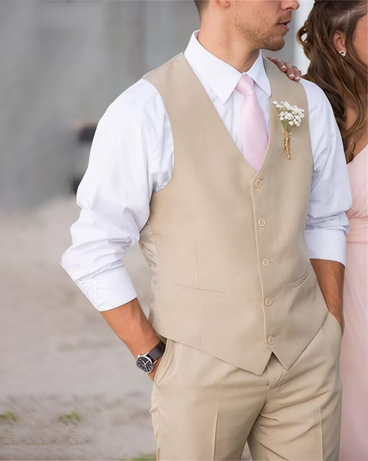 Men's Suits for Men Slim Fit Suit Mens 2 Piece Suit Vest Pants Set Suits for Men Groom Wedding Formal Business Prom2