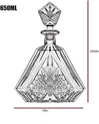 Karafset Whiskykaraf Wijnkaraf Whiskykaraf En Glazen Set, Bourbon, Likeur, 5-Delig, 100 %Kristal Met Geschenkdoos, Solide En Stabiele Karaf Perfect Cadeau - Afbeelding 3