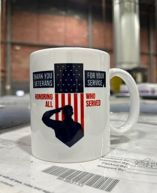 Amazon.com: Military Veteran Coffee Mug USA 11 oz mugs,  (1,6,12,180,360/count) Wholesalers Price. Thank for your services, Printing  in USA, High resolution pictures, (180) : Home & Kitchen