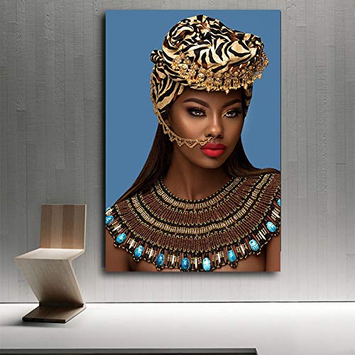 Toile femme africaine lèvre rouge une œuvre inspirante pour sublimer votre quotidien