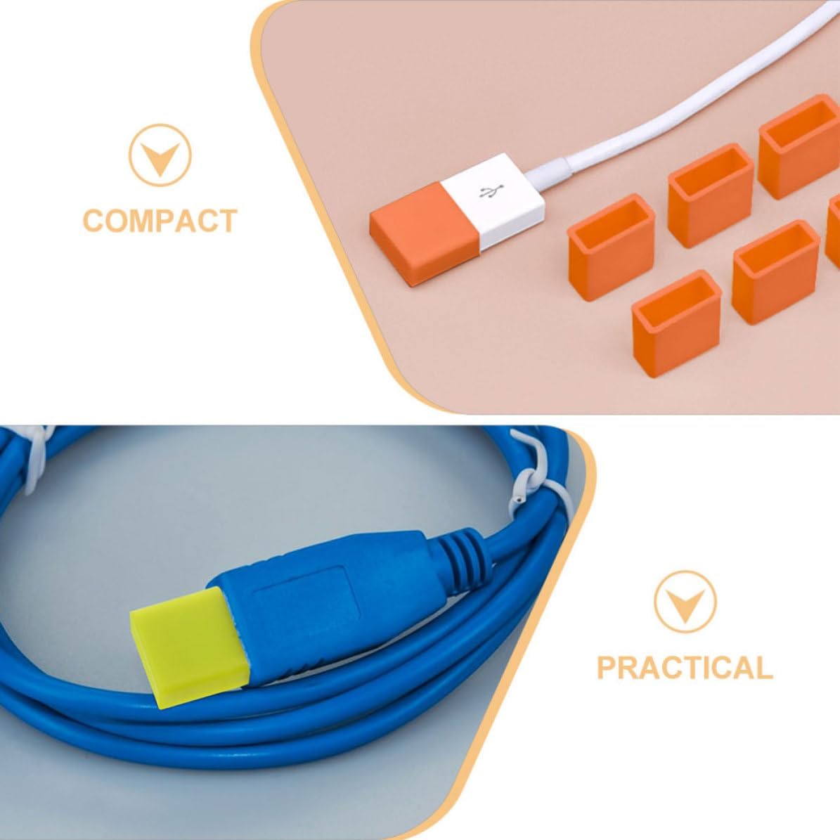 40pcs USB Dust Cover Port Plugs Silicone Male USB Port Protective Caps for Charging Cable Data Cable Easy Installation Compact and Portable for Office and Home Use