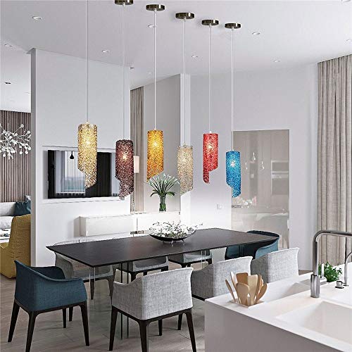 Lustre d'art en aluminium suspendu au design industriel géométrique E2 - 4