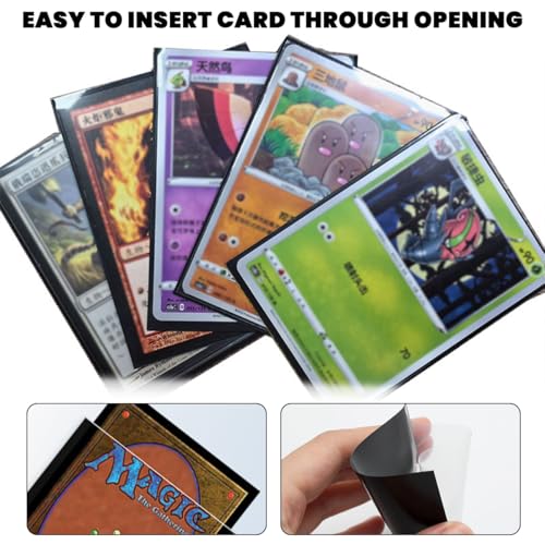 Image of PATPAT 100Pcs 66x91mm Photo Card Holders Collectible Star Photo Card Sleeves, Clear Dustproof Display Pockets Storage Pouches for Photos, Cards, Notes, and Memorabilia
