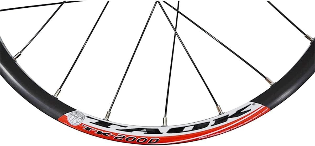 Ruedas de Ciclismo Juego de Ruedas de Bicicleta 20 Pulgadas 406 Juego de Ruedas Llanta de Bicicleta Plegable Freno de Disco Buje de liberación rápida (Color : White Red, Size : 406)