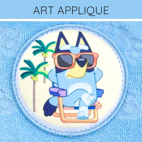 Bluey Girls Loop Terry Cloth Hooded Zip Up Swim Cover Up Toddler to Big Kid Sizes (2T - 10-12)3