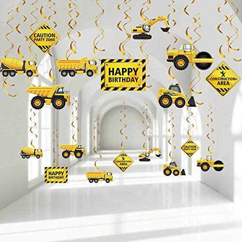 Fournitures de fête pour camions de construction Blulu pour animer un goûter d'enfants