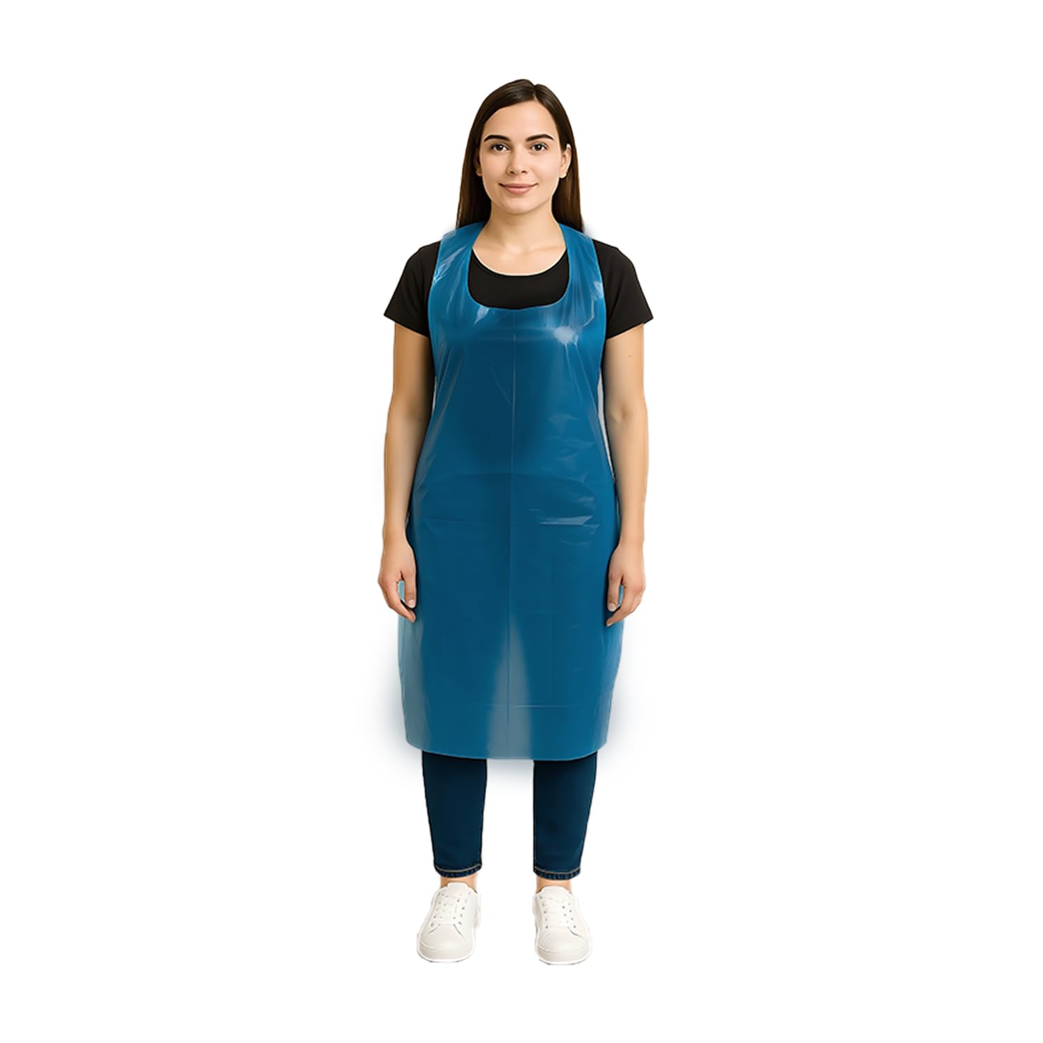 URBY 40pcs Plus Size Disposable Aprons Extra Wide, Plastic Material