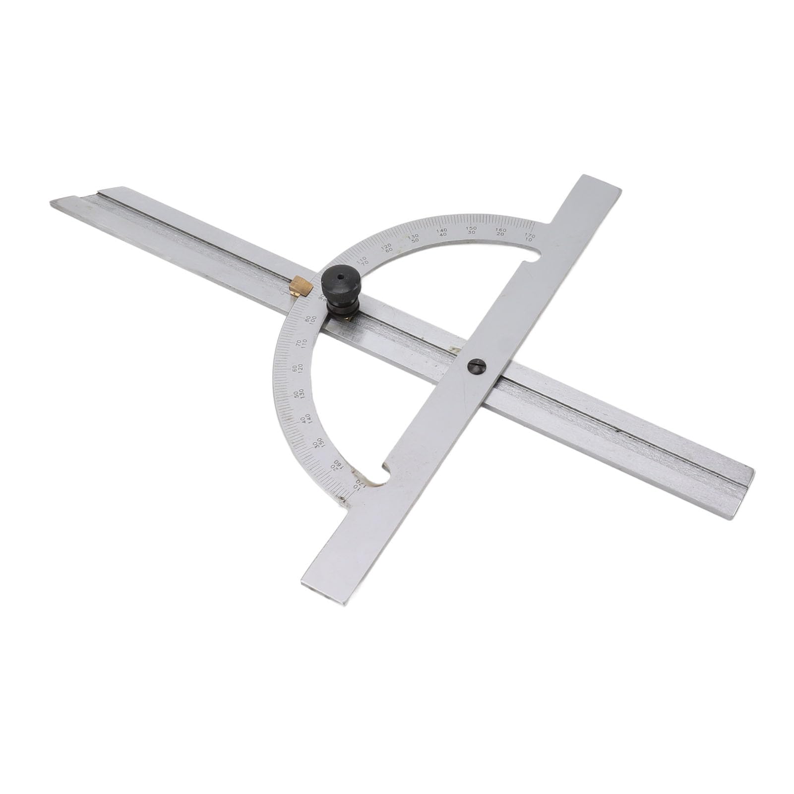 Transportador para carpintería, regla de ángulo ajustable de acero al carbono, escala grabada con láser de alta precisión, herramienta portátil de 150 x 300 mm con bolsa de