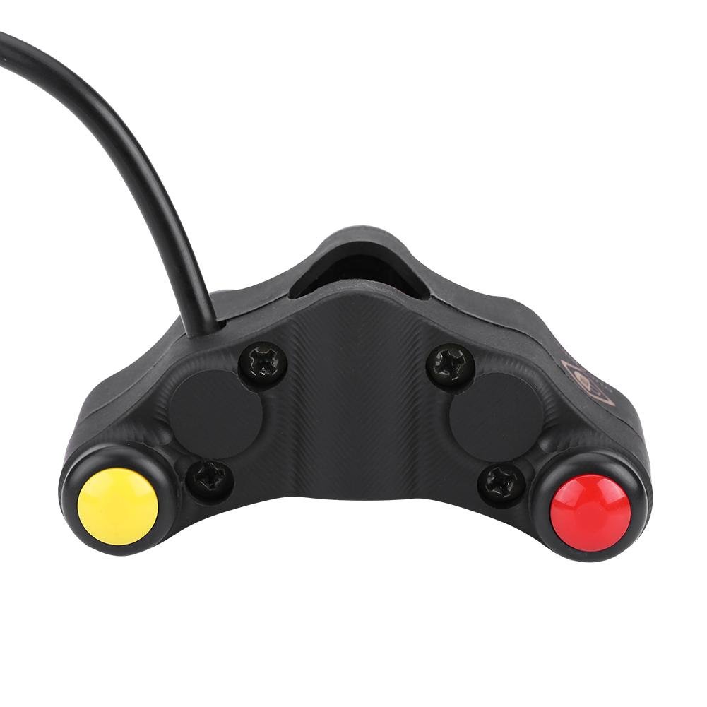 Pulsantiera Moto, 22mm Universale Interruttore Manubrio Impermeabile 12V Devioluci Multifunzionale Clacson, Fendinebbia, Fari Anteriori, Indicatori Direzione Interruttore Luce On Off