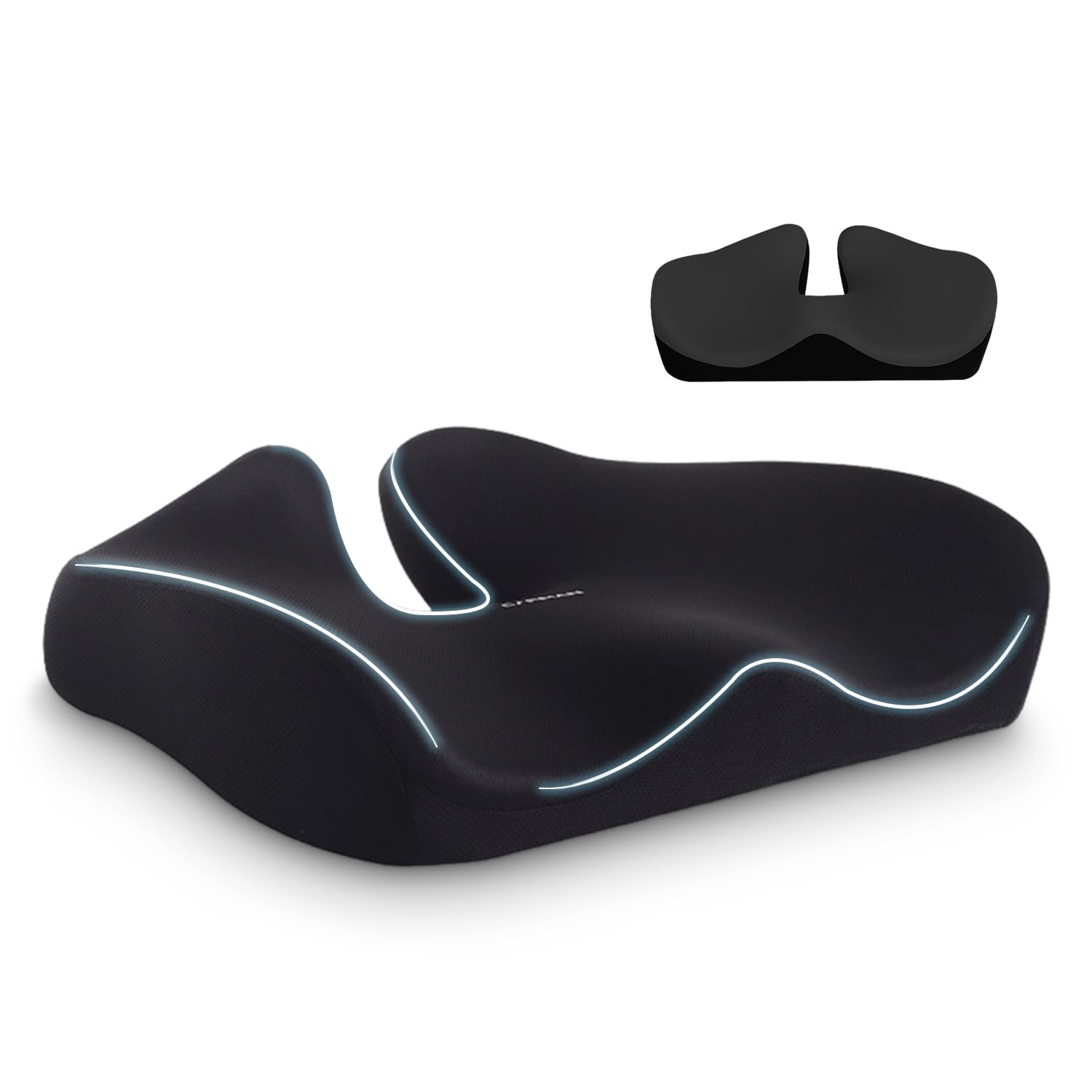 Cojin Coxis Ortopedico, Cojin Coxis de Espuma Memoria, Cojín Ergonómico para Silla de Oficina, Coxis y Ciática, Cojín Ergonómico de Gran Tamaño para Silla Oficina, Coche, Alivio del Dolor y la Ciática