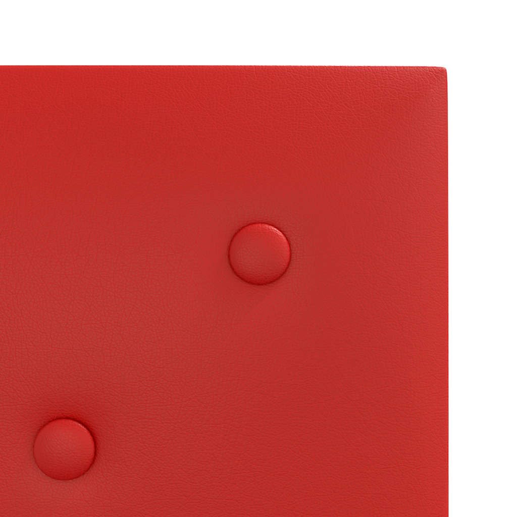 vidaXL 12x Paneles de Pared Dormitorio Sala de Estar Comedor Decoración Interior Salón Revestimiento Autoadhesivos Cuero Sintético Rojo Tinto