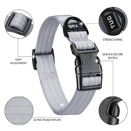 TUG Strong Nylon Dog Collar (Medium, Grey) TUG Strong Nylon Dog Collar (Medium, Grey)
