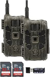 Stealth Cam 40MP Deceptor Max Cellular Trail Camera with 0.4-Second Trigger Speed (2-Pack) Bundle with 32GB Memory Card (2-Pack) and 4-in-1 Card Reader (4 Items) asin的图片