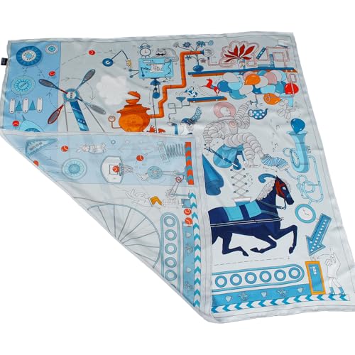 LMOY 100% Mulberry Twill Silk Feeling Scarf Large Square Pure Silk Scarf Head Scarf for Women3