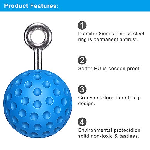 SELEWARE Pull Up Power Ball Hold Grips Durable Blue rutschfeste Handgriffe Krafttrainer Trainingsgerät für Klimmzüge, Kugelhanteln, Fitness, Workout