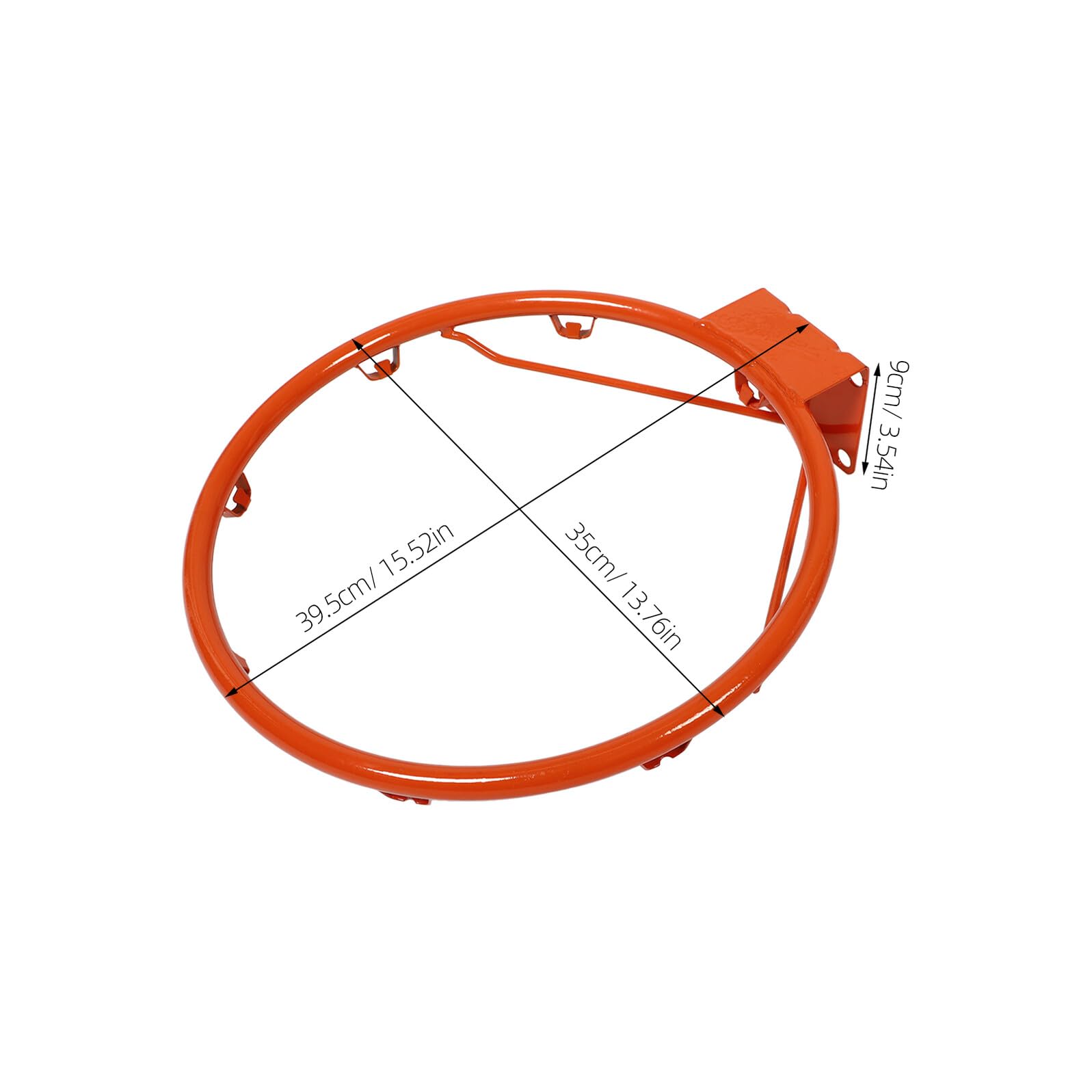 SUPVOX Canestro da Basket da Muro Senza Foratura Rete di Ricambio in Ferro, Struttura Cava Leggera, per Uso Interno ed Esterno, Accessorio Basket per Bambini e Adulti