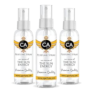 CA Perfume Club Impression of Gliza The Sun Energy For Women & Men Replica Version Fragrance Dupes Concentrated Long Lasting Eau de Parfum Spray Refillable Atomizer Bottle 2Fl Oz/60ml-X3