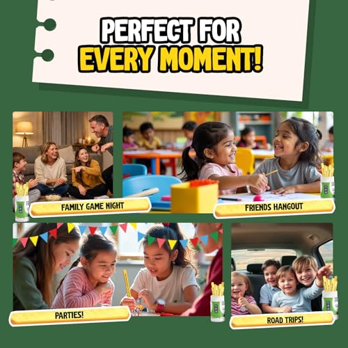 Image of Popcorn Stick Game for Kids, Teens, and Adults, Fun Questions & Conversation Starter Party Games, Fries with Friends (Tiny Talks )120 Double-Sided Ice Breaker Sticks Play for Age 4, 5, 6, 7