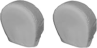 ExploreLand Tough Tire Covers 2 Pack - Heavy Duty UV Proof Windproof Protectors for Truck SUV RV Tires 23-25.75", Charcoal