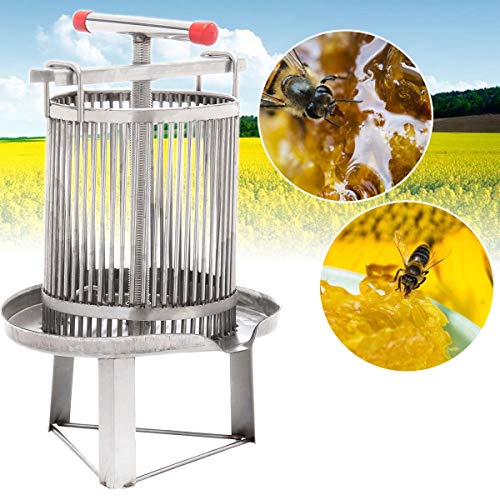 WUPYI2018 Honey Press Stainless Steel Manual Honey Squeezer for Crushing Fruit and Honey