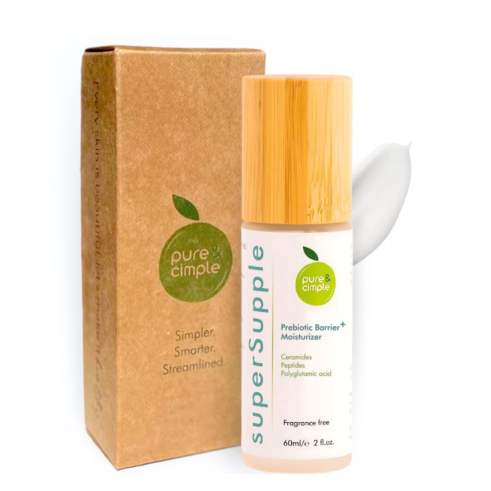 superSupple Barrier Repair Cream – Barrier Reset for Dry, Sensitive, Aging Skin – Ceramides, Peptides, Polyglutamic acid - Deep Hydration Face Cream – Prebiotic Face Moisturizer – Fragrance-Free, 60ml