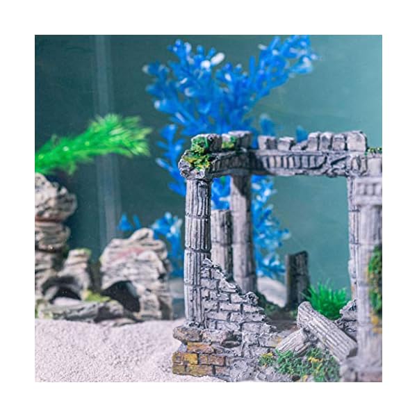 Aquatic Planet Roman Square Pillars Aquarium Fish Tank Ornament Decoration - Image 3