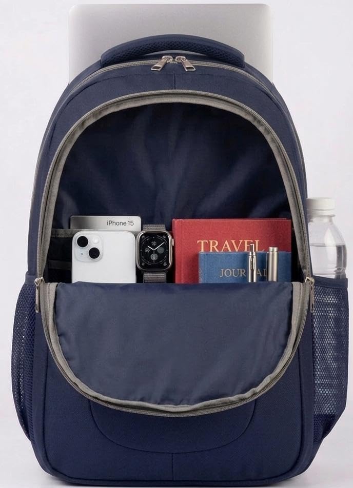 Image of Medium 35L Durable Fancy Modern Unisex School Bag,Ofice Bag,Travel Bag,Cabin Bag,Luggage Bag And College Bag(NAVY BLUE SOFT AIRFLY)