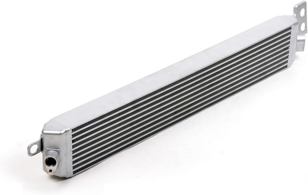CSF Fluid Cooler, 33.75 x 4.75 x 2.25 in, Plate and Fin Type, OEM Inlet/Outlet, Aluminum, Silver Powder Coat, compatible with BMW M3 2008-13, Each