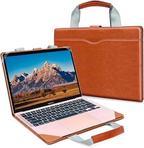 Funda MacBook Air 13.6 pulgadas M4 M3 M2 cuero marrón maletín MacBook Pro 13 pulgadas M2 M1