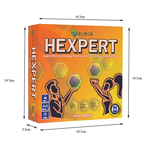 Image of Hexpert - Tile-Laying Strategy Board Game for Adults, Family and Kids 7+ Years | Fun & Playful 1-4 Players Family Board Game for Boys & Girls | Ideal for Birthday Gifts - Multicolor