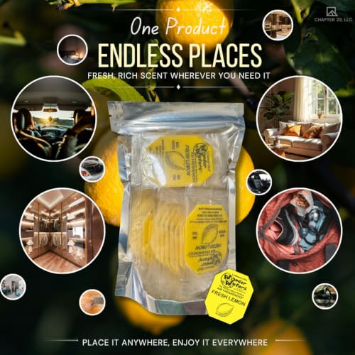 Image of Wonder Wafers 75 Count Air Fresheners Individually Wrapped, Fresh Lemon Fragrance