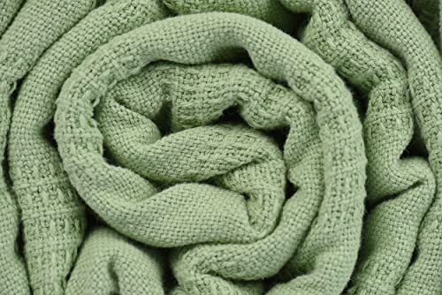 Linteum Textile Supply LT74100BLKTGREEN Linteum Textile Hospital Thermal Snagless Spread Blanket thumb #3