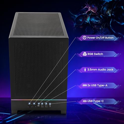 Image of STORMCRAFT PC Gamer Viper AI Gaming PC,Intel i7 14700F 5.4GHz, GeForce RTX 5060,32GB DDR5 RGB RAM 6000MHz,1TB NVMe SSD, B760 Chipset,650W Gold PSU,WiFi,Bluetooth,Win 11 Home Prebuilt Tower Computer