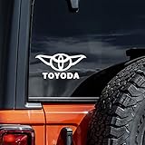 Toyoda Parody Decal Vinyl Sticker Auto Car Truck Wall Laptop | White | 5.5' x 2.5'