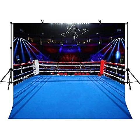 LYLYCTY Boxing Birthday Backdrop for Photography 9x6ft Boxing Arena Sport Background for Children Boy Portrait Birthday Party Decor Photo Booth Studio Props BJZYLY253 Cover