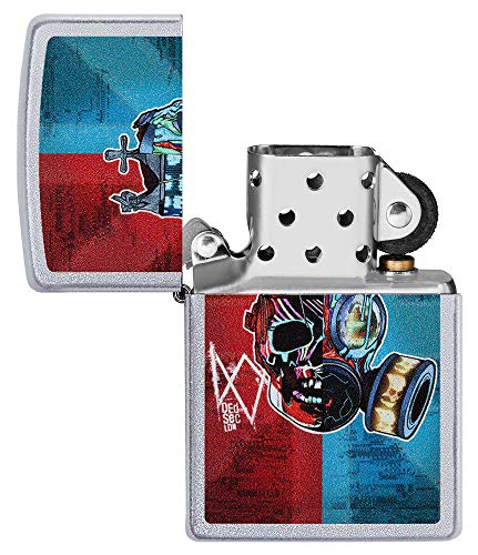 Image of Zippo Watch Dog Legion Satin Chrome Pocket Lighter