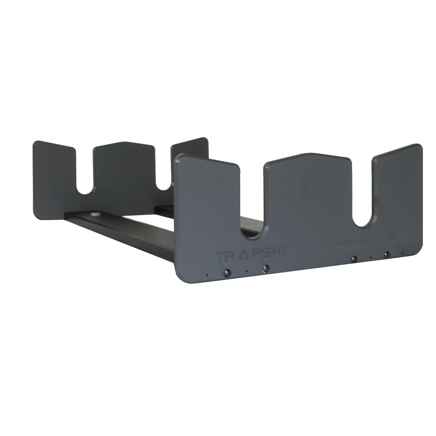 TRAPSKI Lowpro Series - Insertos de Soporte Esquis y Snowboard para Caja de Carga en el Techo, Plástico HDPE de Grado Marino, Correa Premium Incluida, Fabricado en los Estados Unidos (LOWPRO2-S)