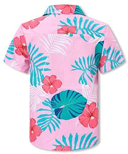 Image of Cromoncent Matching Hawaiian Outfits for Family, Dad and Son Matching Luau Beach Tropical Shirts Mommy Daughter Tropical Sets