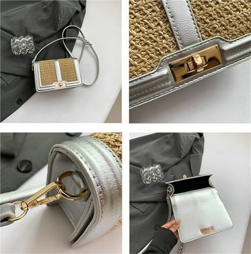 Straw Purses for Women Small Crossbody Bags with Adjustable Strap Summer Purse Beach Bag Rattan Bag Wicker Purses4