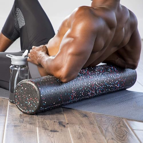 Image of Bodylastics High Density Foam Roller (60 x10cms) for Exercise, Back Pain, Deep Tissue Massage, Relief from Sore Muscles, Pre & Post Exercise Fitness Workout Sessions